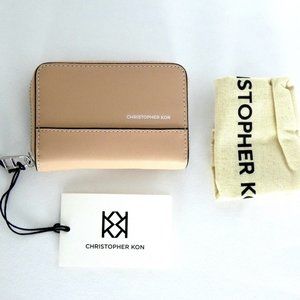 NWT Christopher Kon Small Zip Leather Wallet